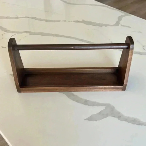 Steelite Wood Caddy 6525T162 Ebony Stain 15" Varick Form Handcrafted USA - Picture 9 of 12